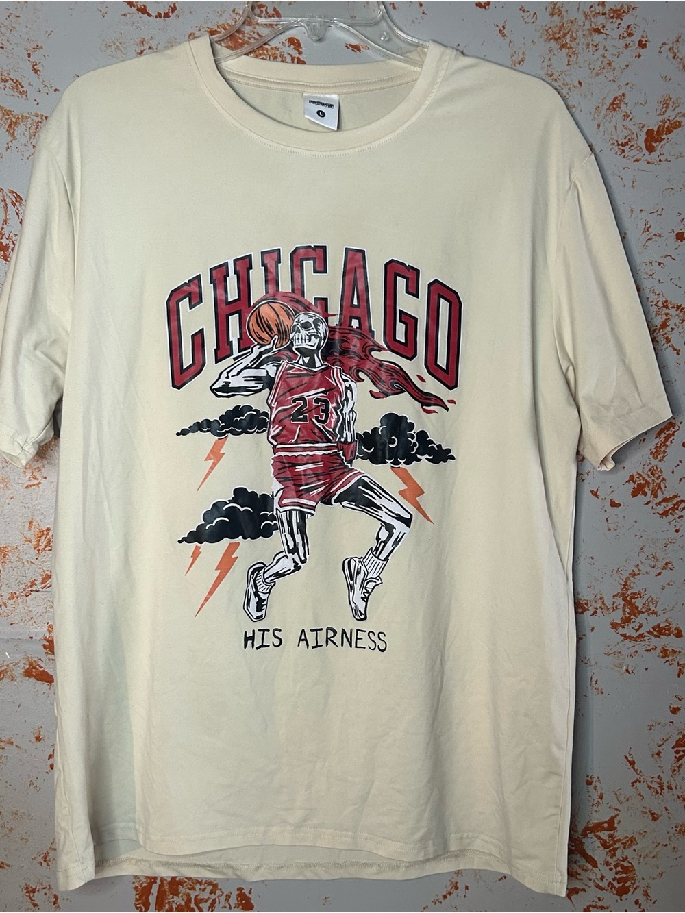 Gildan Cream Chicago 'His Airness' Graphic Tee